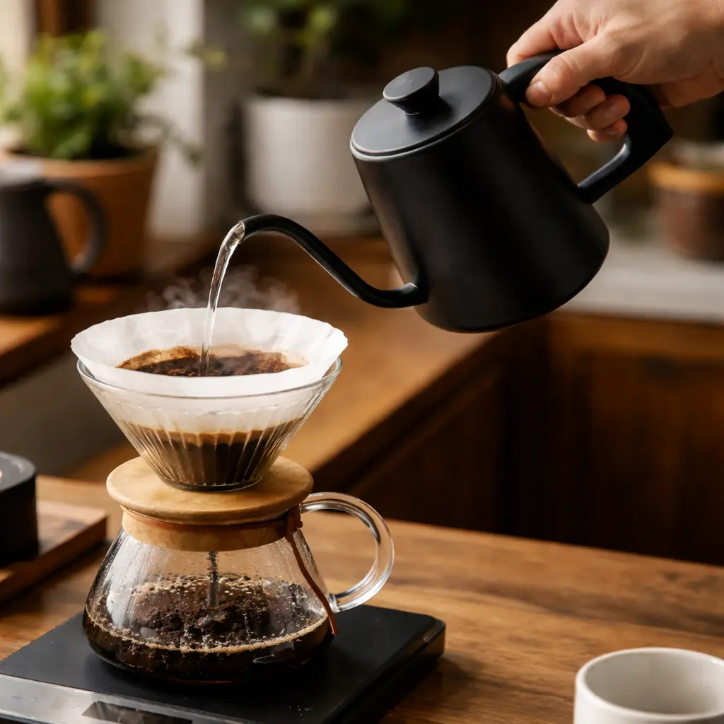 Black Pole Coffee Pour Over Subscription webp image