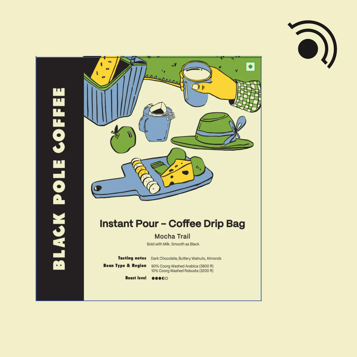Black Pole Coffee Mocha Trail Drip Bag